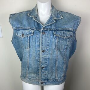 Vintage 80's GAP Work Force Denim Vest